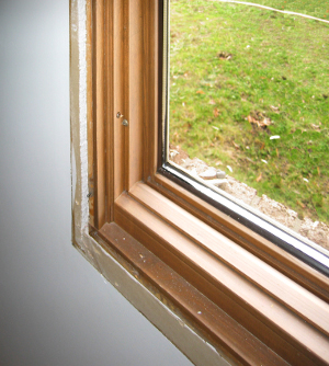 Existing wood window with a rabbeted jamb