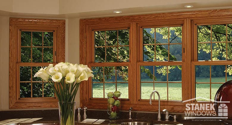 Double-Hung Windows Above Kitchen Sink