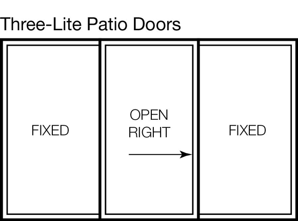 Three-lite Patio Door