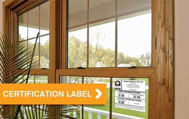 Stanek Window with Certification Label