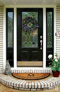 Stanek Black Frame Entry Door