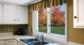 Open casement windows sliding from the inside out