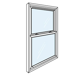 Double-hung window