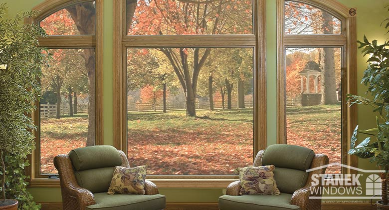 Casement window from the inside of a home