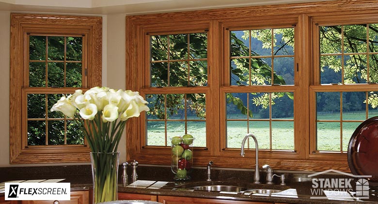 Double-Hung Windows Above Kitchen Sink