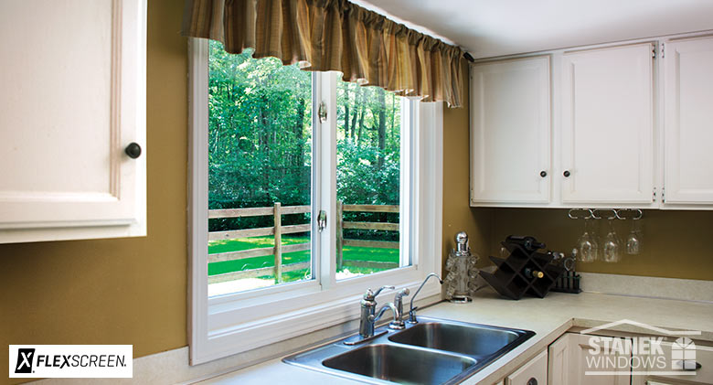 Sliding window over a kitchen sink