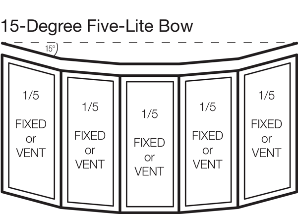 15-degree Five-lite Bow (20/20/20/20/20)