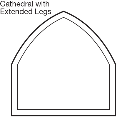 Custom Shape Cathedral Window with Ext Legs