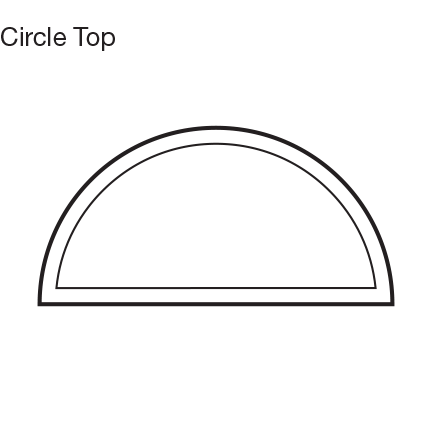 Custom Shape Circle Top Window