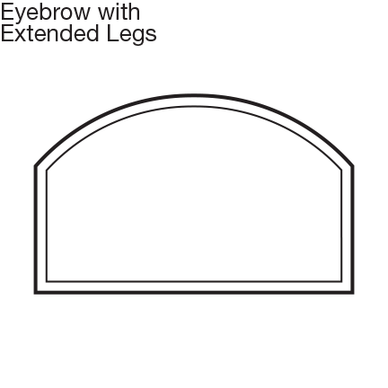 Custom Shape Eyebrow Window with Ext Legs