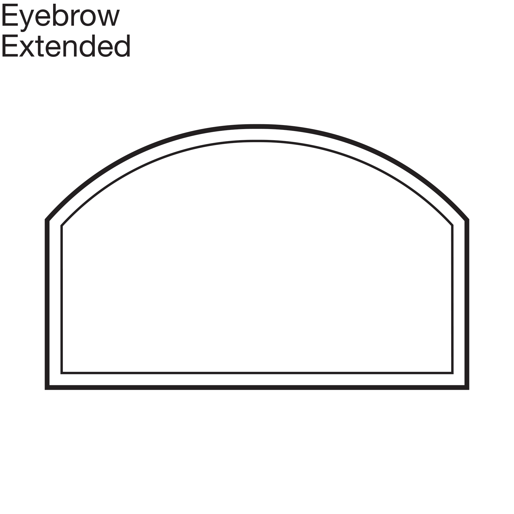 Custom Shape Eyebrow Window with Ext Legs