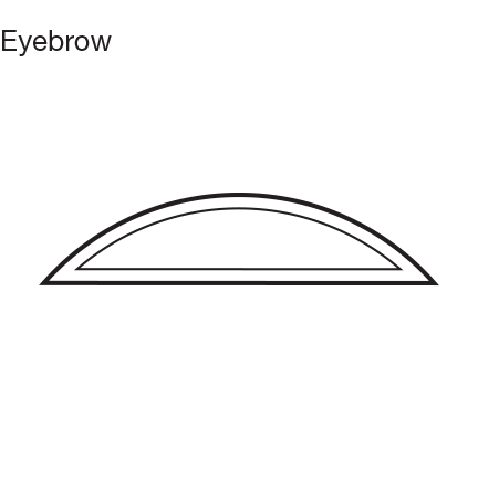 Custom Shape Eyebrow Window