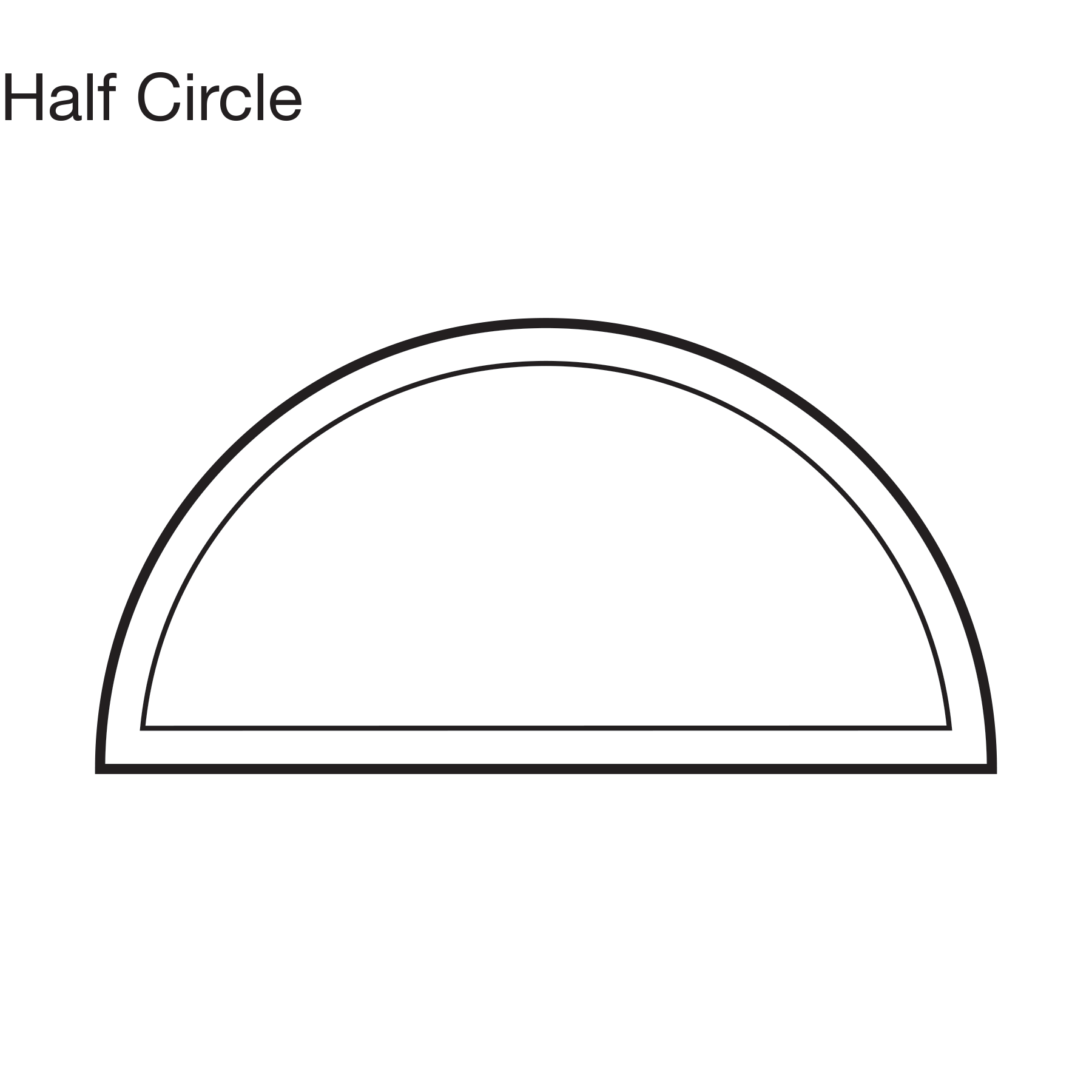 Custom Shape Circle Top Window