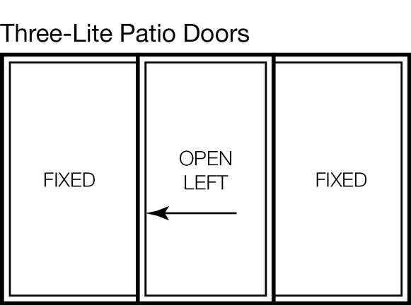 Three-lite Patio Door