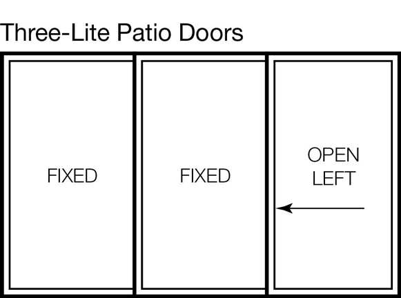 Three-lite Patio Door